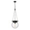 Z-Lite Calhoun Pendant, 1-Light, 13 In.W x 14.75 In.H, Matte black/Clear seedy 7506P13-MB - alternate 1